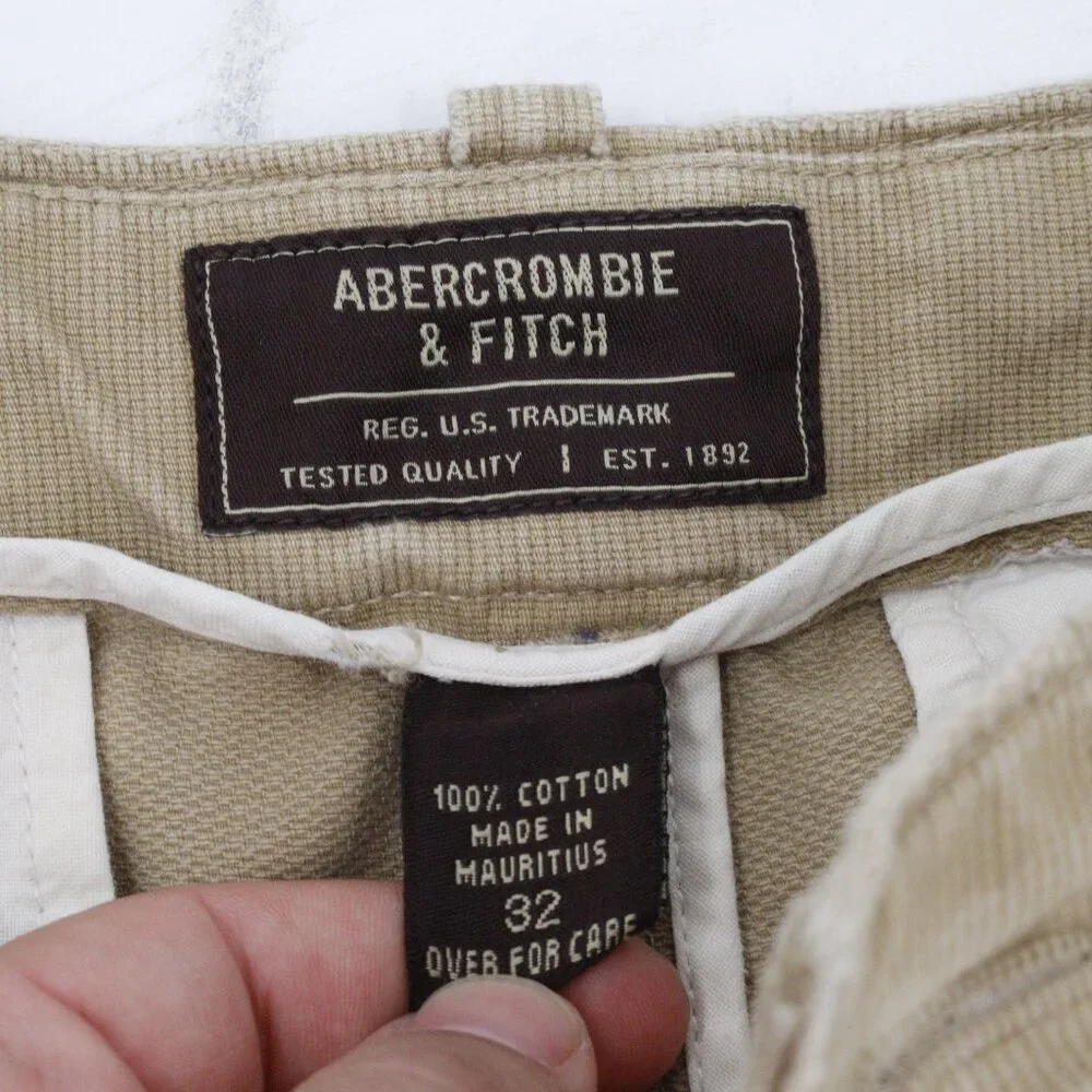 Vintage Y2K Abercrombie and Fitch Cargo Shorts Mens 32 34x11 military side cinch